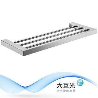 【大巨光】方型簡約款 304不鏽鋼材質亮面 置物架(215-1160-P)