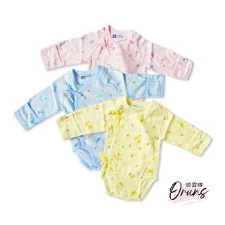 【Oluna 歐露娜】童馨 紗布 綁帶包屁衣(透氣紗布 包手 新生兒包屁衣 寶寶包屁衣 紗布包屁衣 連身衣)