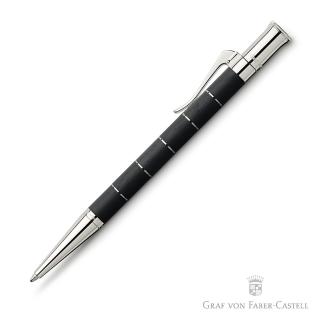 【GRAF VON FABER-CASTELL】黑檀木白金環 原子筆(經典系列)