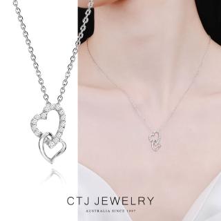 【CTJ】璀璨母親節!15分 14K金 雙心 天然鑽 鑽石項鍊(天然珠寶 限時優惠)
