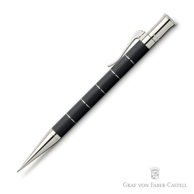 GRAF VON FABER-CASTELL 黑檀木白金環 自動鉛筆(經典系列)