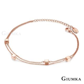 【GIUMKA】女士腳鍊．麗小方糖．新年禮物/開運/送禮(玫瑰金)