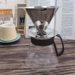 coffee play304不鏽鋼咖啡濾杯-1~4杯+咖啡玻璃壺-600ml(咖啡濾杯+玻璃壺)