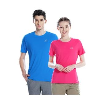 【TecTop】上衣 春夏新品男女圓領單色排汗運動T恤-女(運動上衣)