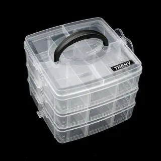【TRENY】三層收納盒 小 18格(收納箱 整理盒 零件盒)
