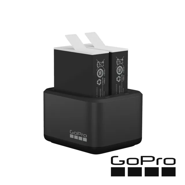 【GoPro】雙充+ENDURO高續航電池2入套組 For HERO9/10/11/12 Black(ADDBD-211-AS)