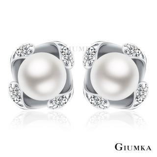 【GIUMKA】純銀珍珠耳環．新年禮物．耳針式(銀色白款)