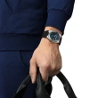 【TISSOT 天梭 官方授權】PRX系列 復古風酒桶型紳士石英錶-40mm/橡膠帶 母親節 禮物(T1374101704100)