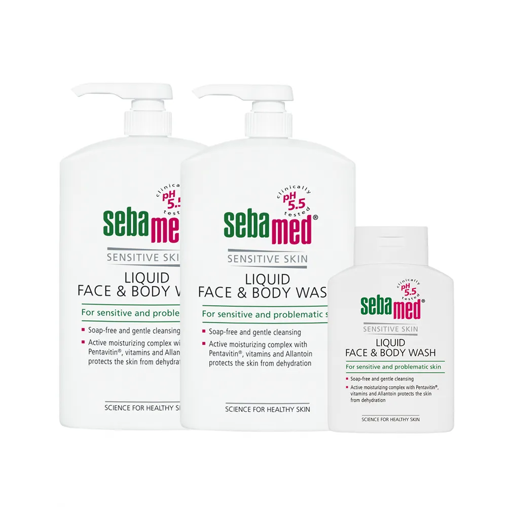 【SEBAMED 施巴】潔膚露1000mlx2+潔膚露200ml(總代理)