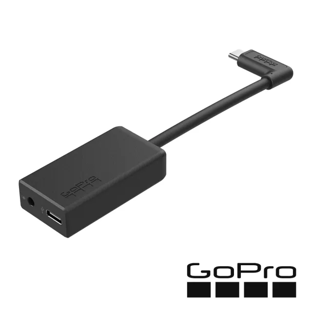 【GoPro】專業級 3.5mm麥克風轉接頭 適用HERO5/6/7/8/9/10/11/12 Black(公司貨)