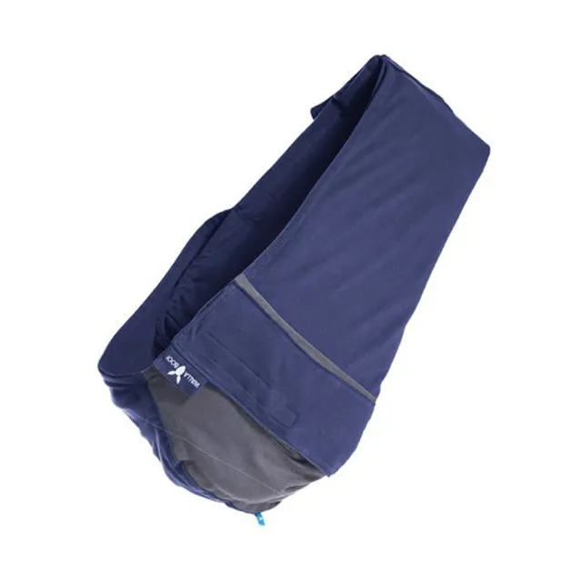 【荷蘭 wallaboo】袋鼠背巾 雙色限量版 藍灰(正宗哄睡神器 新生兒背巾首選)