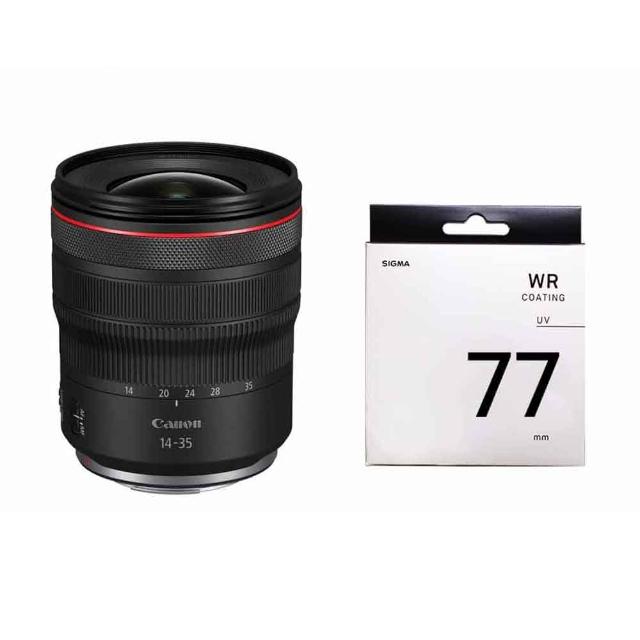 【Canon】RF 14-35mm F4L IS USM+SIGMA UV 77mm 保護鏡(公司貨)