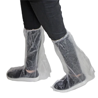 【omax】透明通用型雨鞋套-24雙(12包)