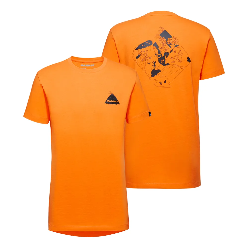 【Mammut 長毛象】Massone T-Shirt Men Crag 有機棉機能短袖T恤 深柑桔橘 男款 #1017-05200