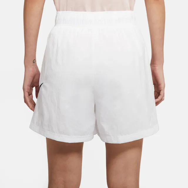 【NIKE 耐吉】短褲 女款 運動褲 ASWNSW ESSNTL WVN HR SHORT HBR 白 DM6740-100