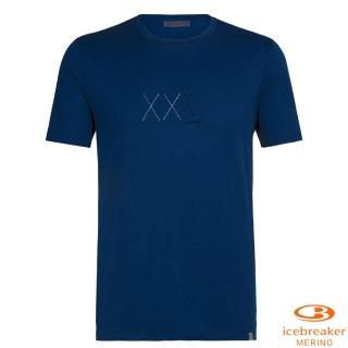 【Icebreaker】男 Nature Dye 美麗諾羊毛 圓領短袖上衣-經典XXV.透氣休閒衫T恤.排汗衣(IB105170 深藍)