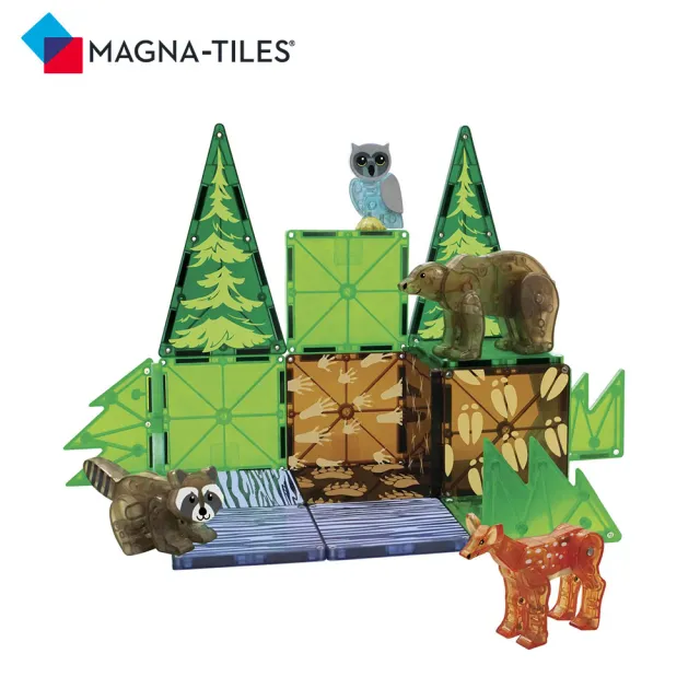 【Magna-Tiles】動物系列磁力積木25片-5款可選(磁力片)