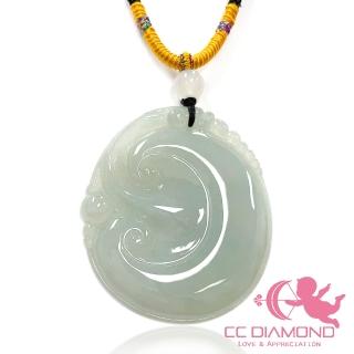 【CC Diamond】天然翡翠A貨 冰種大如意項鍊(夠體面)