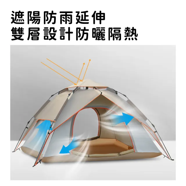 【camping tent】雙層自動帳篷(速開帳篷秒開帳篷全自動液壓雙層帳篷 單層/雙層自動帳蓬)