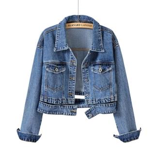 【巴黎精品】現貨+預購 牛仔外套單寧夾克(街頭高腰短版春秋女外套a1ci18)