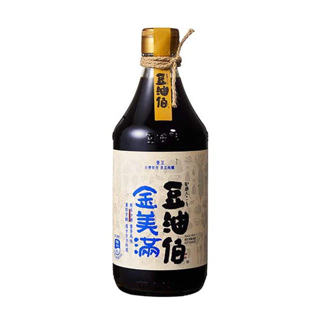 豆油伯 金美滿醬油-無添加糖500ml