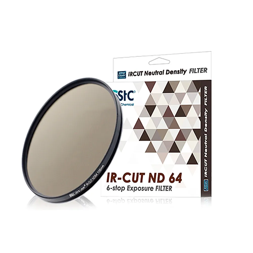 【STC】IR-CUT 6-stop ND64 Filter(67mm 零色偏ND64減光鏡)