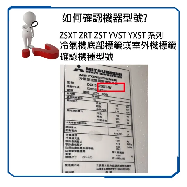 【PUREBURG】適用Mitsubishi三菱重工分離式冷氣ZSXT ZRT ZST YVST YXST 濾網3入組(3入組)