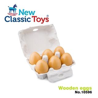 【New Classic Toys】盒裝木製雞蛋6顆 / 廚房玩具 (10596)