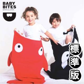 【BabyBites 鯊魚咬一口】西班牙製-純棉兒童多功能睡袋-喜氣紅(兒童標準版)