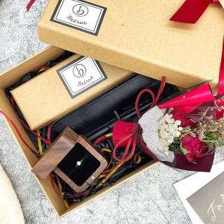 【Betrue】永恆的愛鋼筆禮盒+霧光黑鋼筆+戒盒+永生花(免費客製化刻字/禮盒/鋼筆刻字/生日禮物/情人節禮物)