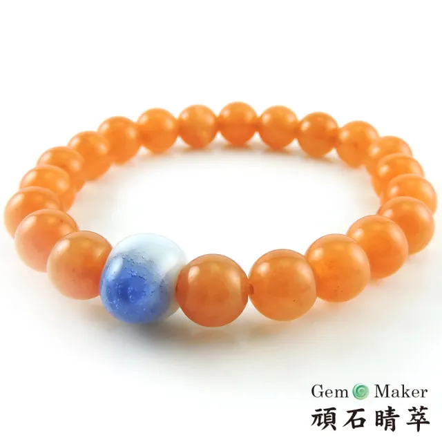 【GemMaker 頑石睛萃】黃東菱手工釉燒陶瓷手珠(17.5g)