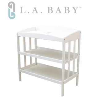 【美國 L.A. Baby】嬰幼兒更衣臺 床邊收納（尿布臺）(白色)