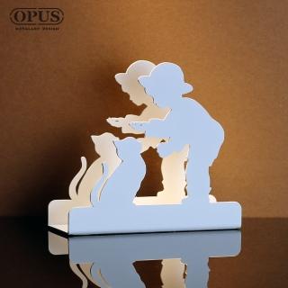 【OPUS東齊金工】歐式鐵藝信件架/收納架/展示架/桌面收納(LE-bo16W 童伴 優雅白)