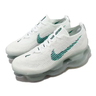 【NIKE 耐吉】休閒鞋 Air Max Scorpion FK 男鞋 白 藍綠 氣墊 針織鞋面 Geode Teal(DJ4701-100)
