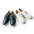 【ALAIN DELON】全真皮舒適透氣休閒鞋A77210(2色  藍色  白色)