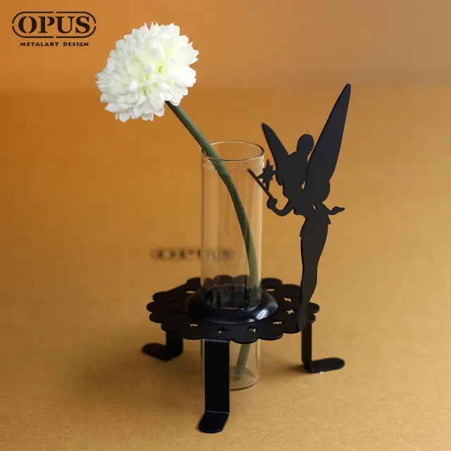 【OPUS 東齊金工】歐式鐵藝-精靈之瓶 花器 花瓶 插花 擴香瓶 (KL-va04B 花仙子瓶插_經典黑)
