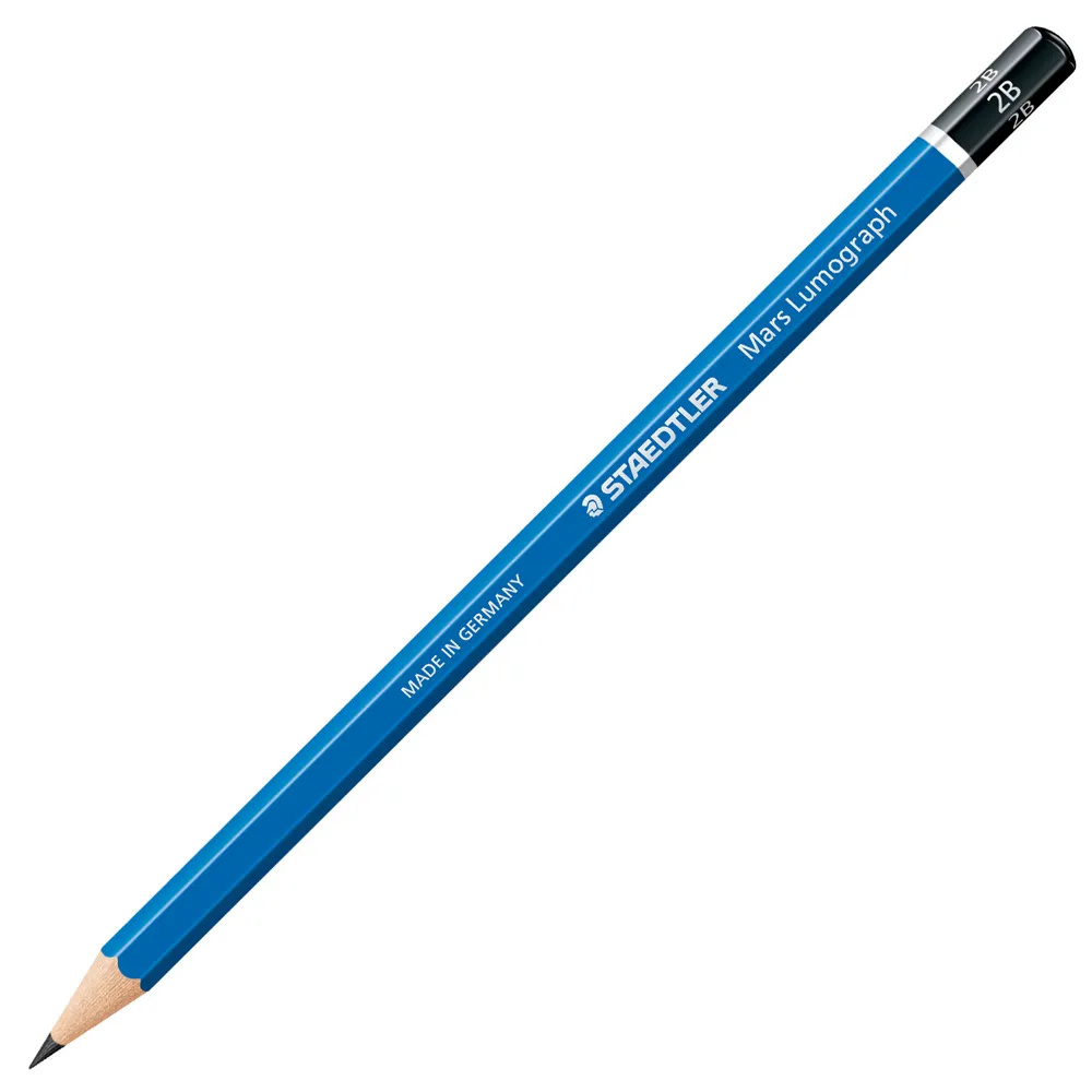 【STAEDTLER】Mars Lumograph頂級100藍桿繪圖鉛筆12枝裝(100)