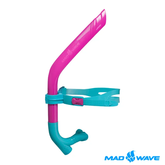 【俄羅斯MADWAVE】前掛式訓練專用呼吸管(PRO SNORKEL JUNIOR -粉色)