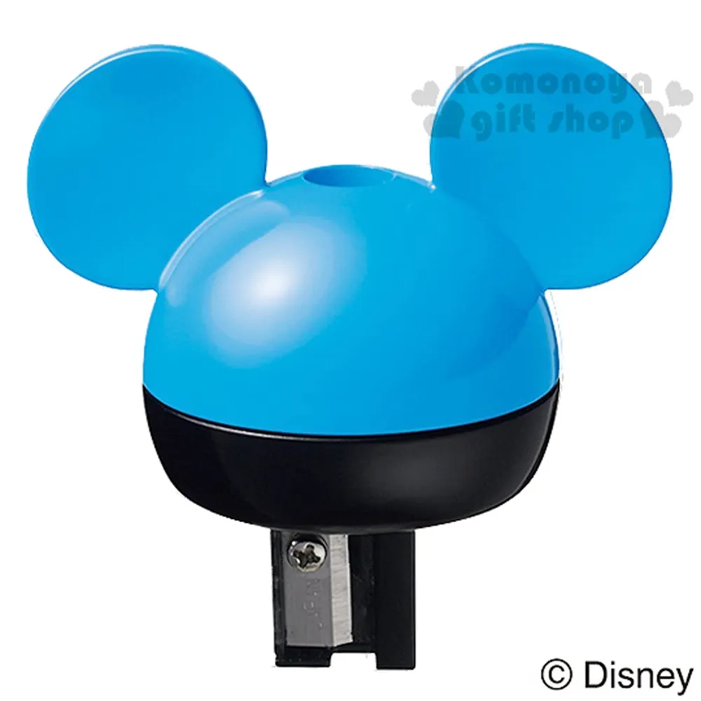 【小禮堂】迪士尼 米奇 日製造型削筆器《藍黑.單孔.泡殼裝》
