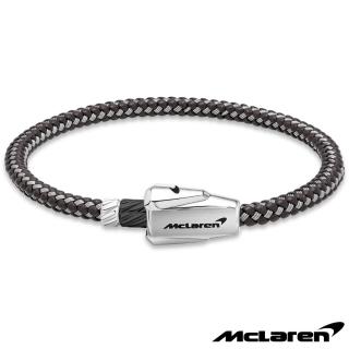 【McLaren 邁拉輪】限量2折 頂級英國超跑不銹鋼真皮手環 全新專櫃展示品(MG0207 190mm)