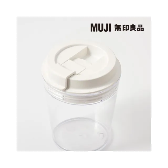 【MUJI 無印良品】攜帶式透明隨行杯/附杯套/540ml
