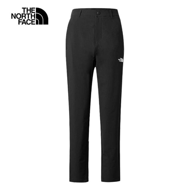 【The North Face 官方旗艦】北面女款黑色DWR防潑水彈力褲腰休閒長褲｜81SQJK3