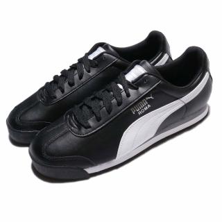 【PUMA】休閒鞋 Roma Basic 男鞋 女鞋 低筒 復古 黑 白 皮革 阿甘(35357211)