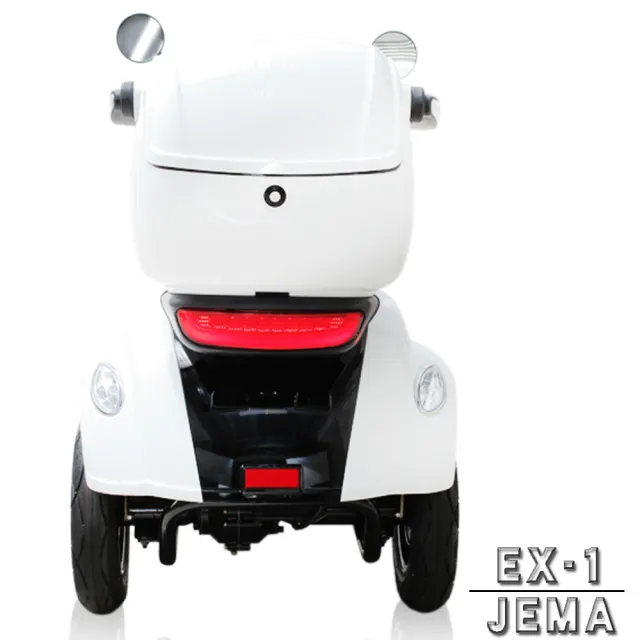 【JEMA 捷馬科技】EX-1 48V鉛酸 LED天使光圈 液壓減震(三輪車 單座 電動車 - 白)