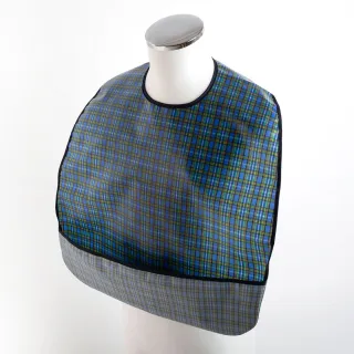 【長青樹】MIT2入加長加寬兩用口袋承接照護防水圍兜(成人圍兜 照護 好用 老人圍兜 銀髮 樂齡 用餐圍兜)