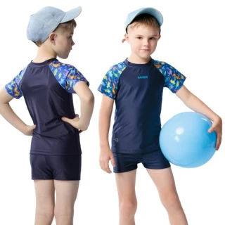 【SARBIS】男童二件式防曬泳裝附泳帽(B662305)