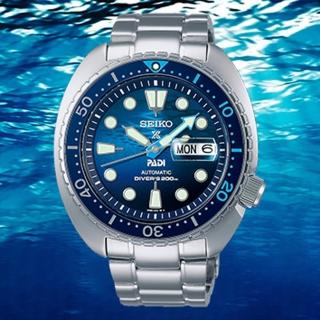 【SEIKO 精工】PROSPEX DIVER SCUBA 海龜特別版PADI陶瓷潛水機械錶/45mm 父親節 (4R36-06Z0F SRPK01K1)