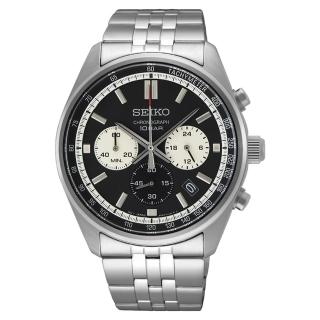 【SEIKO 精工】CS 熊貓三眼石英計時錶/41.5mm雙11限定(8T63-00W0D SSB429P1)