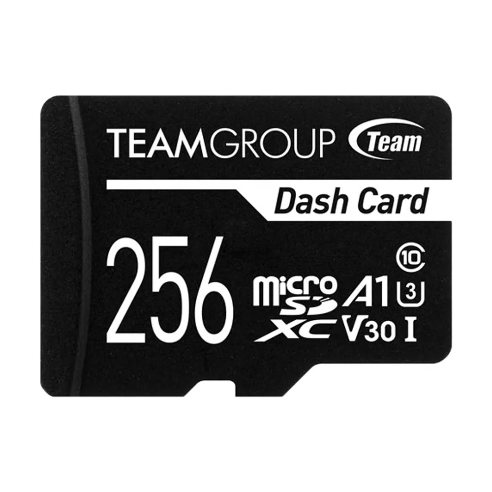 【Team 十銓】256GB DASH microSDXC TF UHS-I U3 V30 A1 C10 記憶卡(行車紀錄器專用)