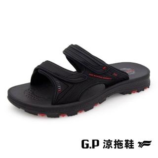 【G.P】NewType高緩震魔鬼氈耐用男女拖鞋 男女共用款(黑紅色)